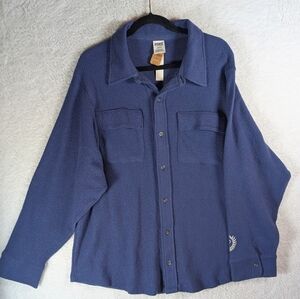 PINK Victoria Secret Blue Button-Up Jacket